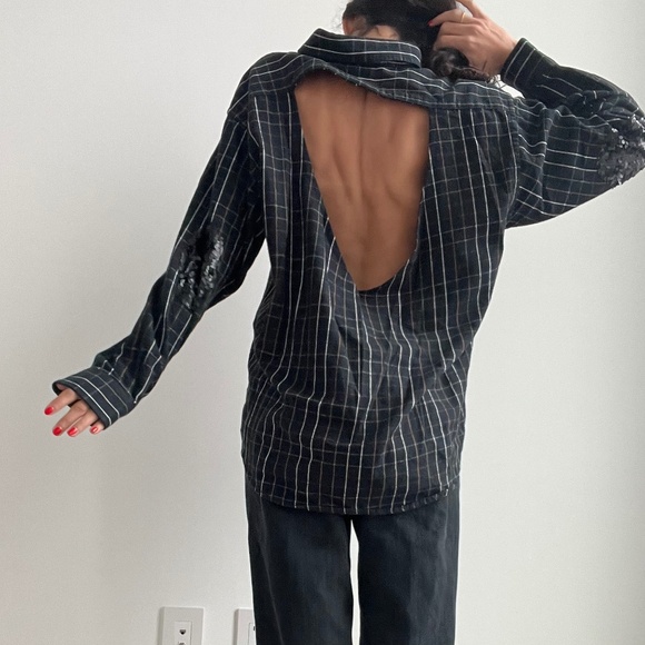 One of a Kind Flannel with Open Back - Picture 3 of 7